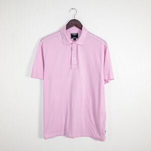 Todd Snyder NY Men's Large Polo Shirt in Pink Short Sleeve